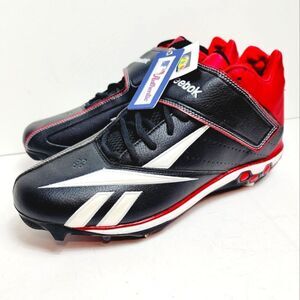 Reebok RB809KTS Authentic Collection Black and Red Softball Baseball Cleats 14